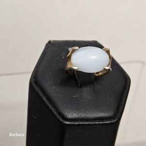 Vintage 66 Sarah Coventry Beauty Glo Moonstone Adjustable Ring, Size 4.75